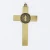 Krzyż metalowy z medalem Św.Benedykta złoty 7 cm